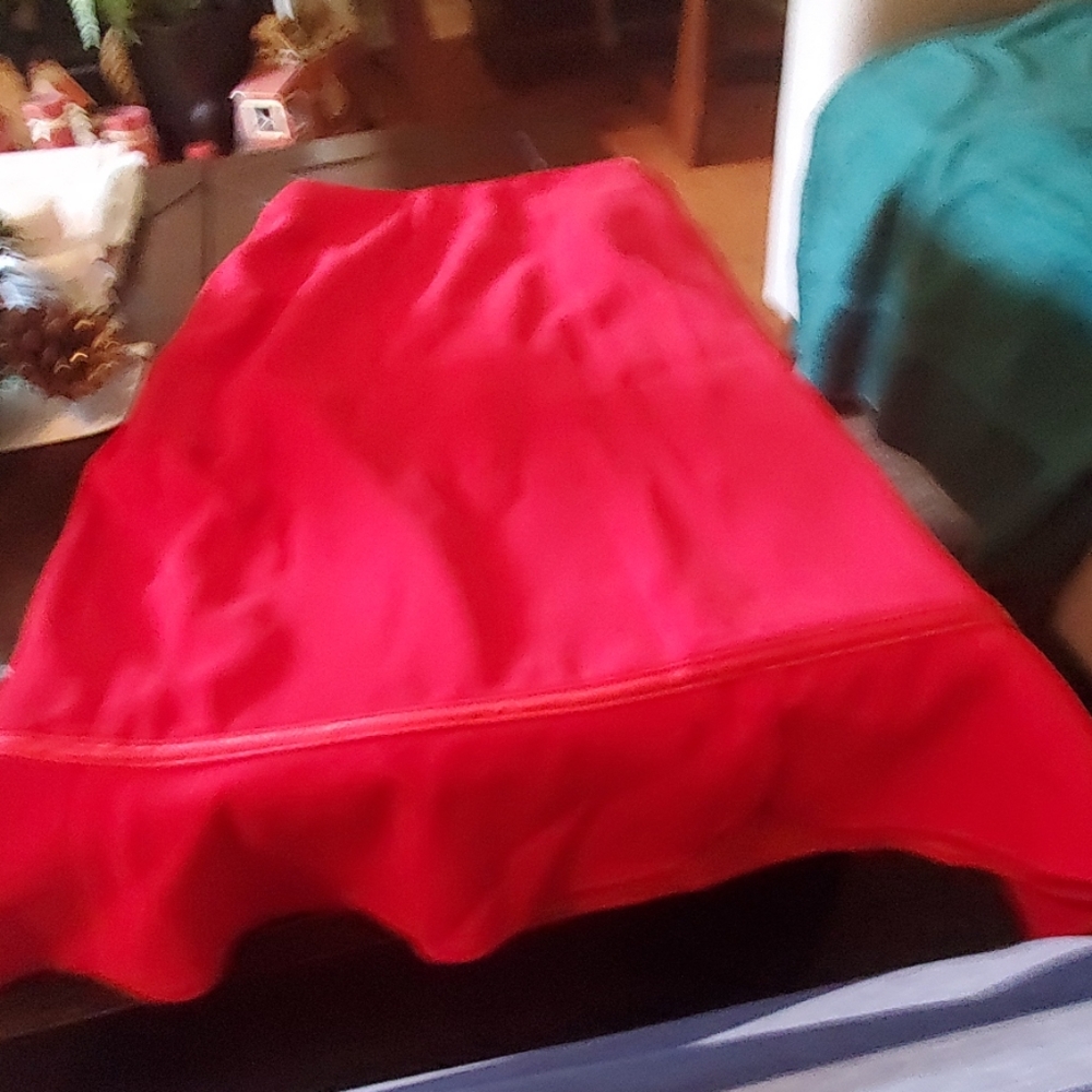 Red suit slightly worn